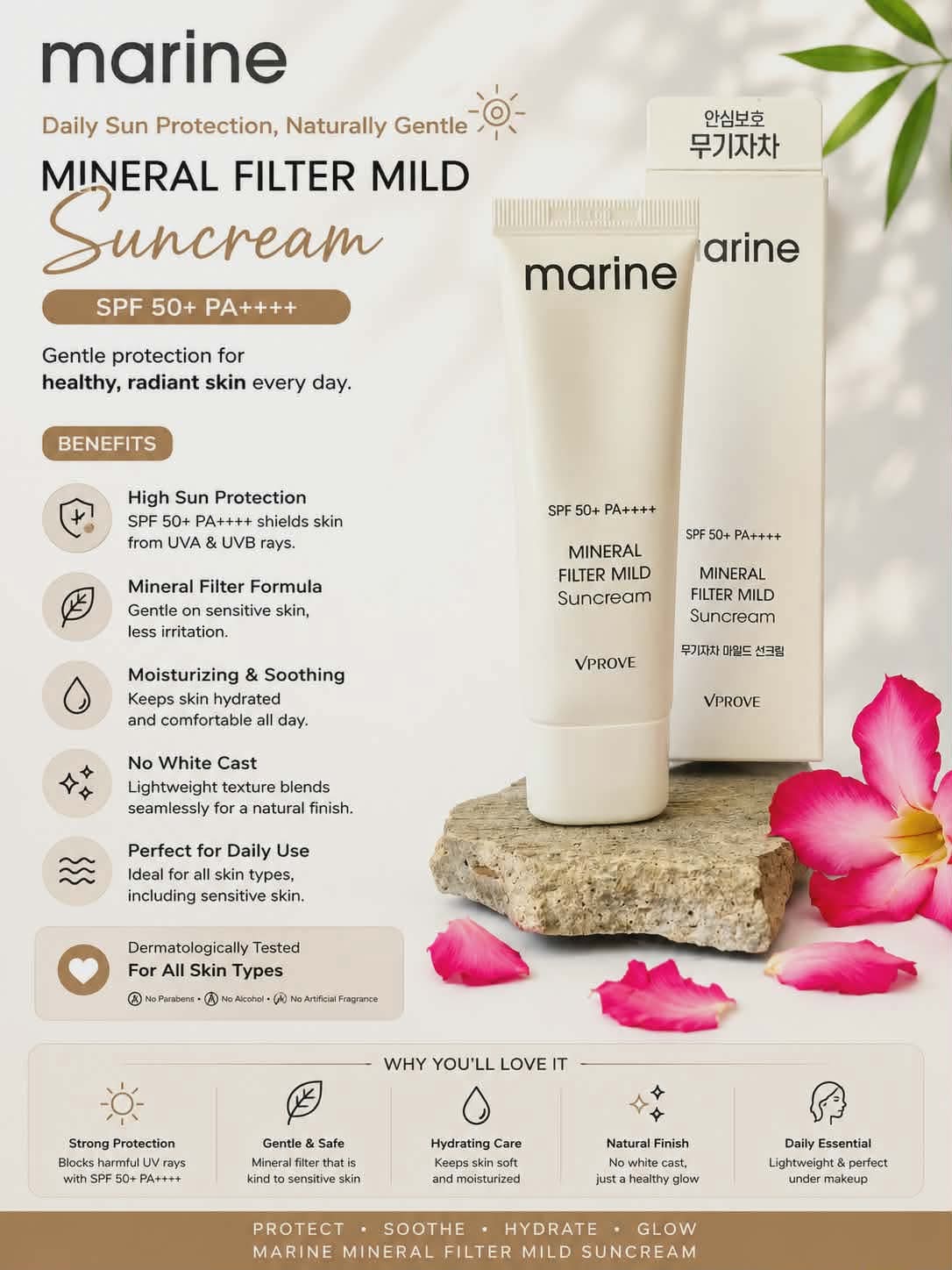 Marine Mineral Filter Mild Suncream SPF 50+ PA++++